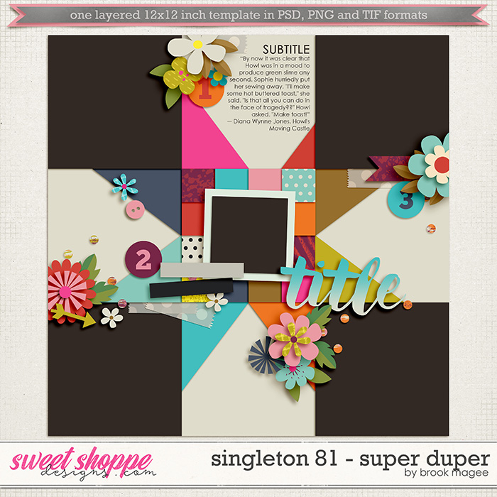 Brook's Templates - Singleton 81 - Super Duper by Brook Magee Brook's Templates - Singleton 81 - Super Duper by Brook Magee