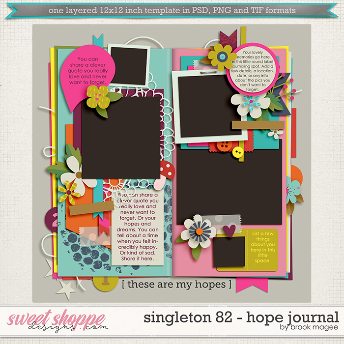Brook's Templates - Singleton 82 - Hope Journal by Brook Magee