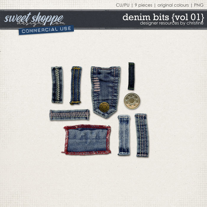 Denim Bits {Vol 01} by Christine Mortimer