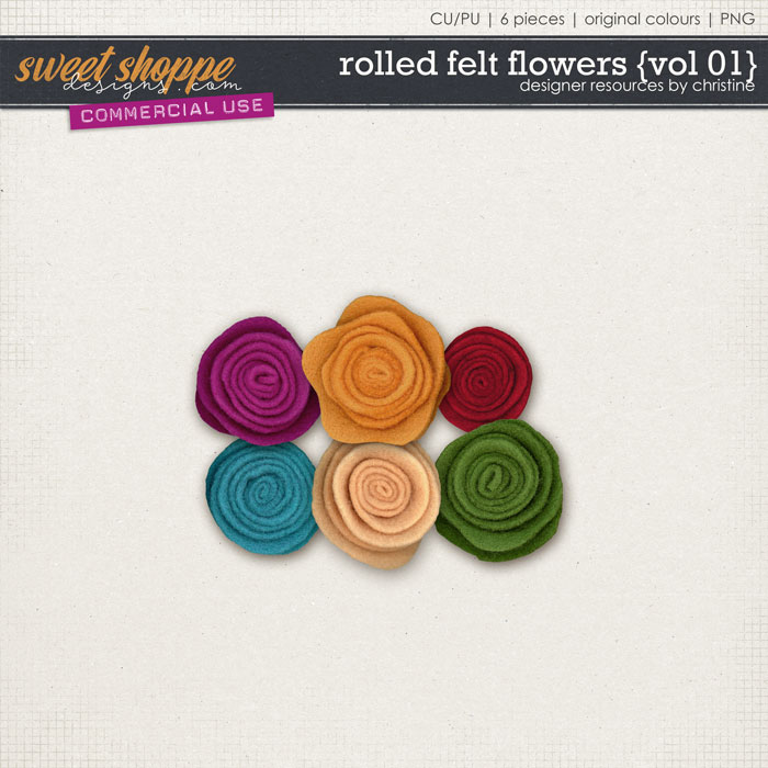 Rolled Felt Flowers {Vol 01} by Christine Mortimer