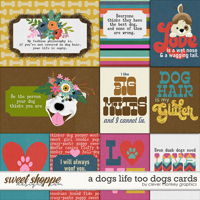 A Dog's Life Too Cards by Clever Monkey Graphics
