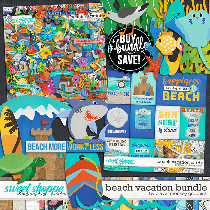 Beach Vacation Bundle by Clever Monkey Graphics