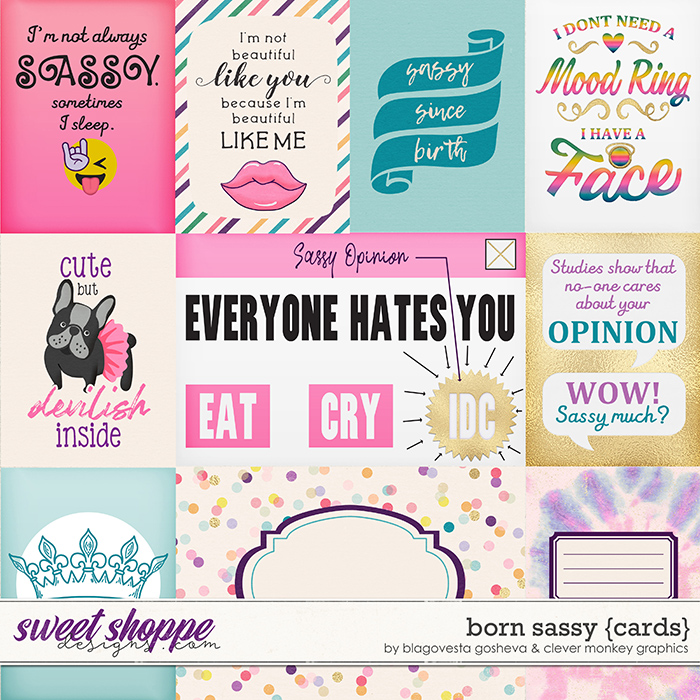 Born Sassy Cards by Clever Monkey Graphics & Blagovesta Gosheva 