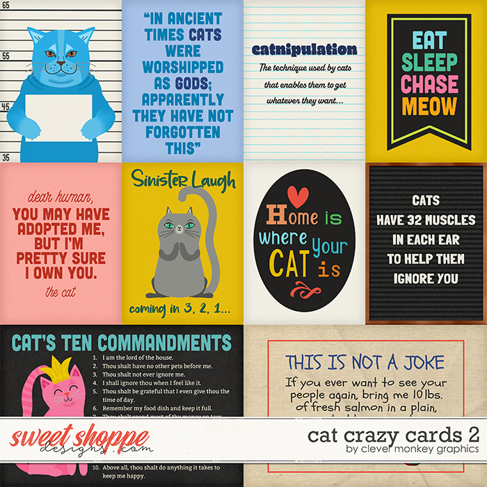 Cat Crazy Cards 2 by Clever Monkey Graphics  