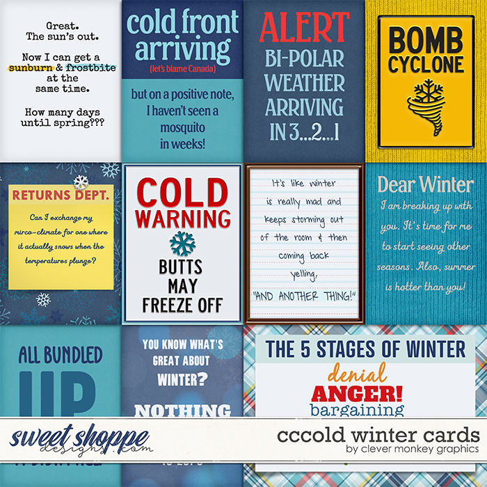 CCCold Winter Cards by Clever Monkey Graphics 
