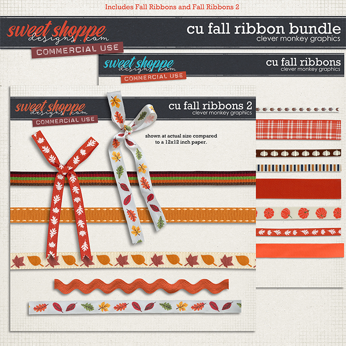 CU Fall Ribbons Bundle by Clever Monkey Graphics CU Fall Ribbons Bundle by Clever Monkey Graphics