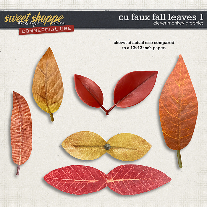 CU Faux Fall Leaves 1 by Clever Monkey Graphics 