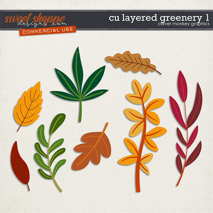 CU Layered Greenery 1 by Clever Monkey Graphics