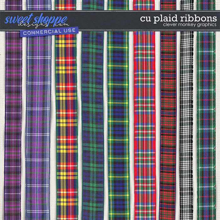 CU Plaid Ribbons by Clever Monkey Graphics