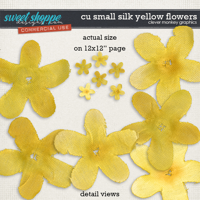CU Small Silk Yellow Flowers by Clever Monkey Graphics CU Small Silk Yellow Flowers by Clever Monkey Graphics