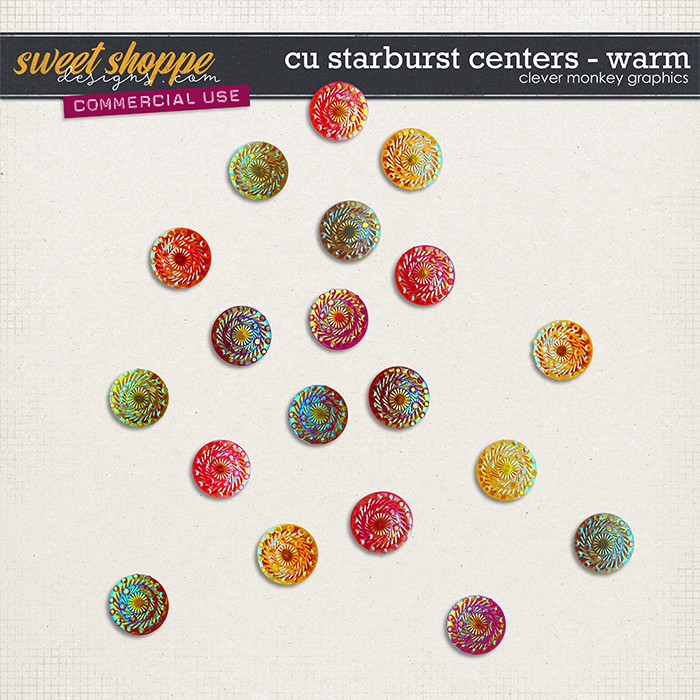 CU Starburst Centers - Warm by Clever Monkey Graphics  