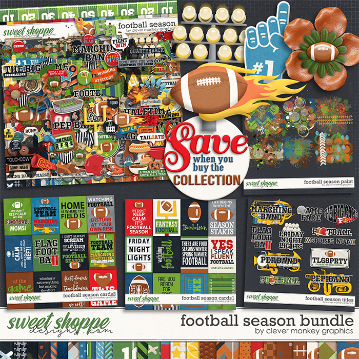 Football Season Bundle by Clever Monkey Graphics
