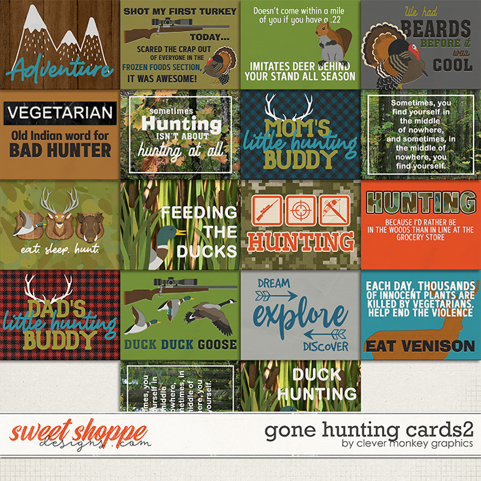 Gone Hunting Cards2 by Clever Monkey Graphics  