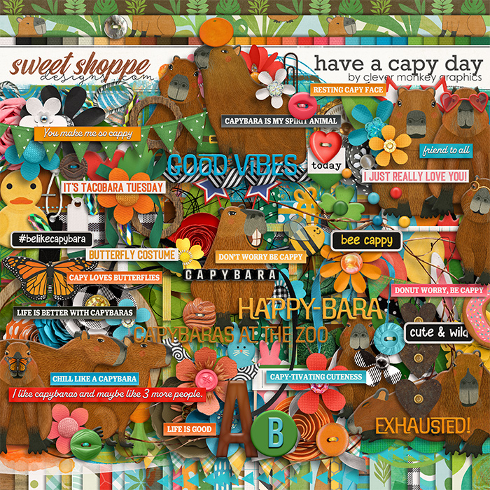 Have a Capy Day Kit by Clever Monkey Graphics 