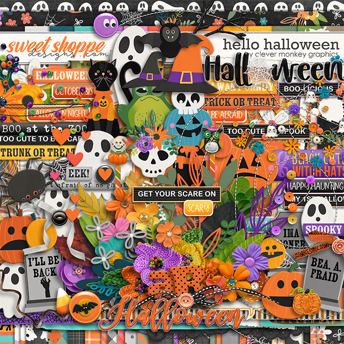 Hello Halloween Kit by Clever Monkey Graphics