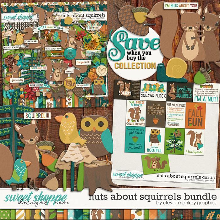 Nuts about Squirrels Bundle by Clever Monkey Graphics