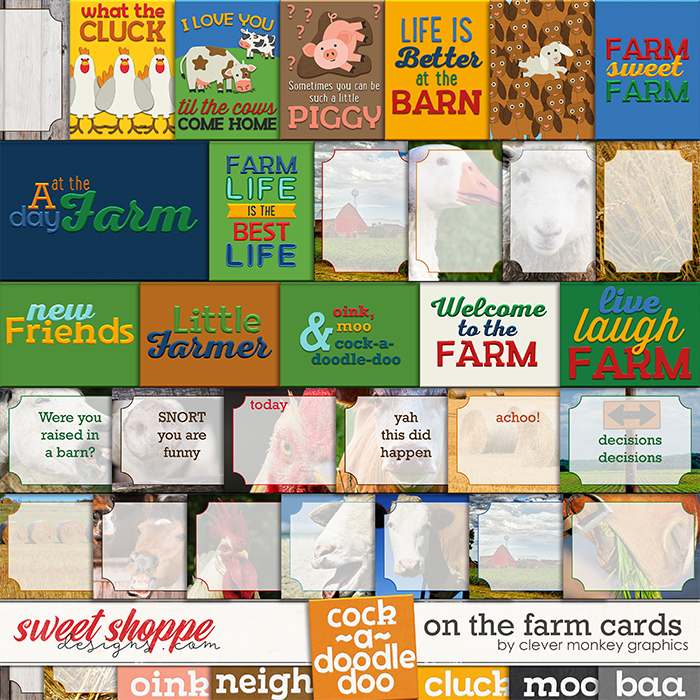 On the Farm Cards by Clever Monkey Graphics On the Farm Cards by Clever Monkey Graphics