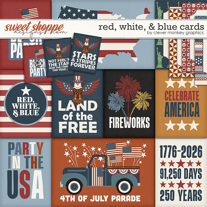 Red, White, & Blue Cards by Clever Monkey Graphics 