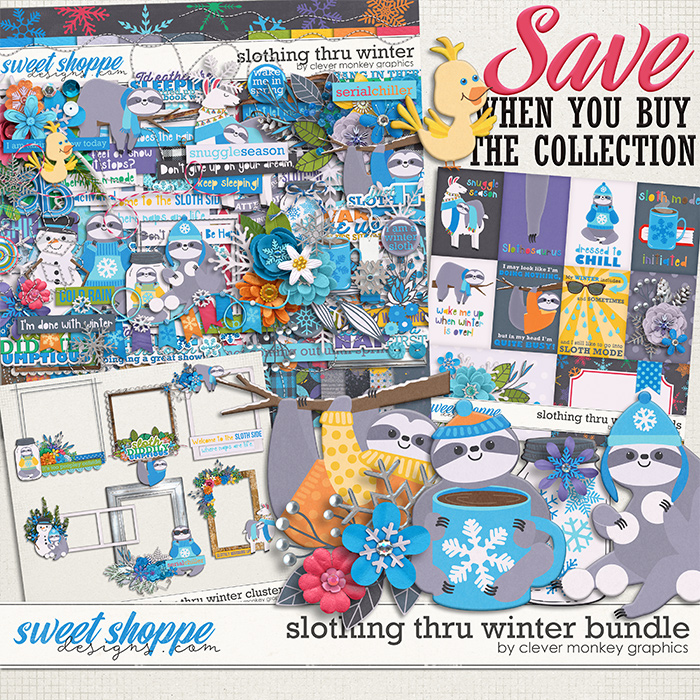 Slothing thru Winter Bundle by Clever Monkey Graphics 