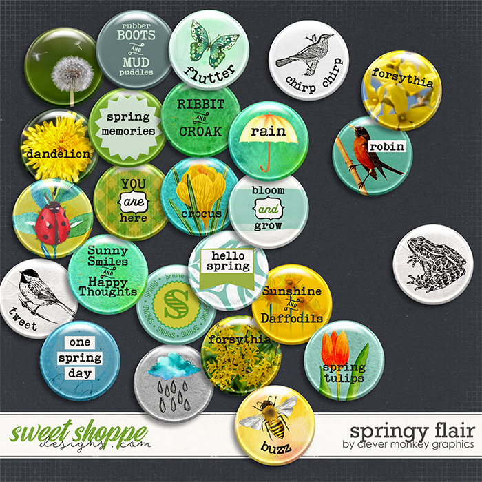 Springy Flairs by Clever Monkey Graphics 