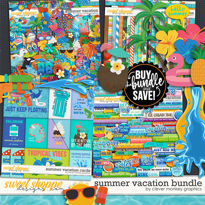 Summer Vacation Bundle by Clever Monkey Graphics