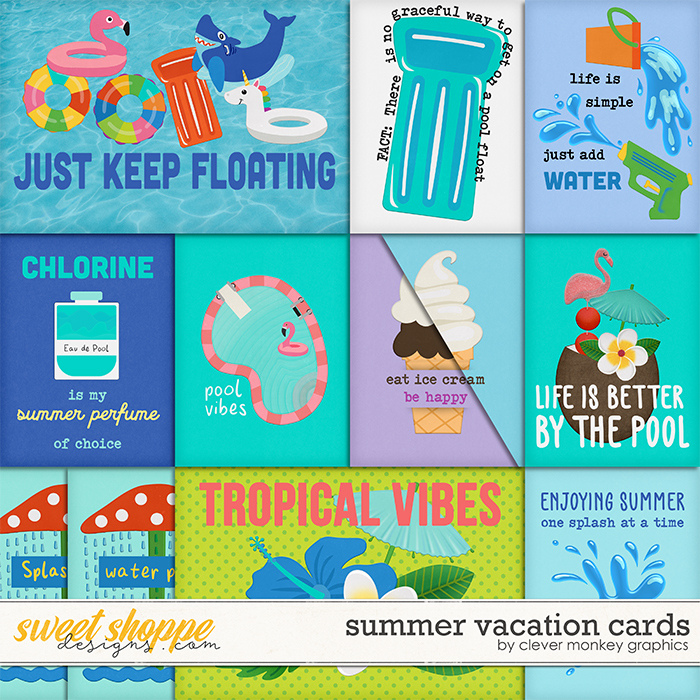 Summer Vacation Cards by Clever Monkey Graphics 