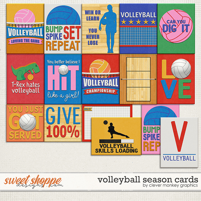 Volleyball Season Cards by Clever Monkey Graphics 