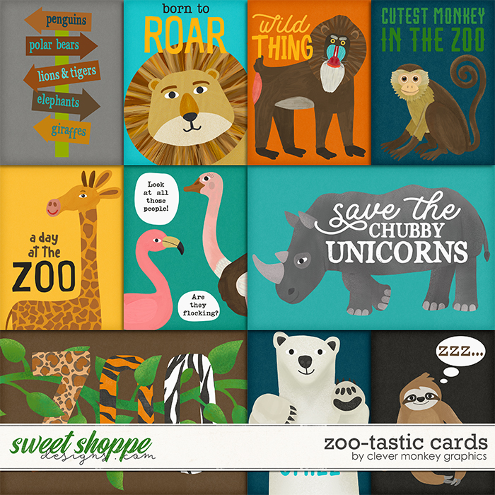 Zoo-tastic Cards by Clever Monkey Graphics Zoo-tastic Cards by Clever Monkey Graphics