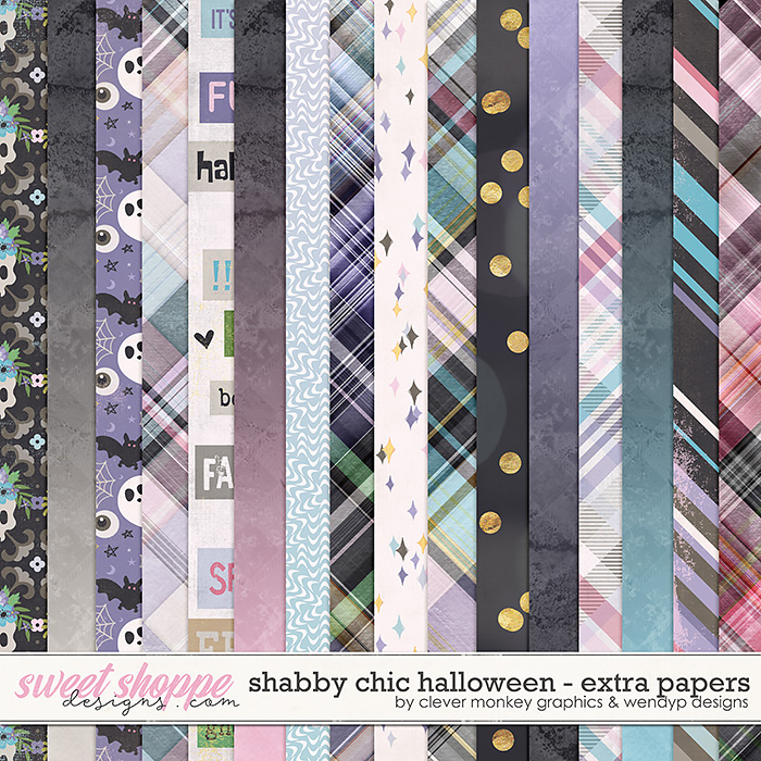 Shabby Chic Halloween Extra Paper Pack by Clever Monkey Graphics & WendyP Designs Shabby Chic Halloween Extra Paper Pack by Clever Monkey Graphics & WendyP Designs