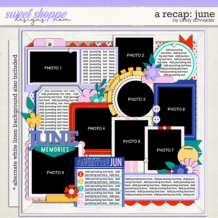 Cindy's Layered Templates - A Recap: June by Cindy Schneider