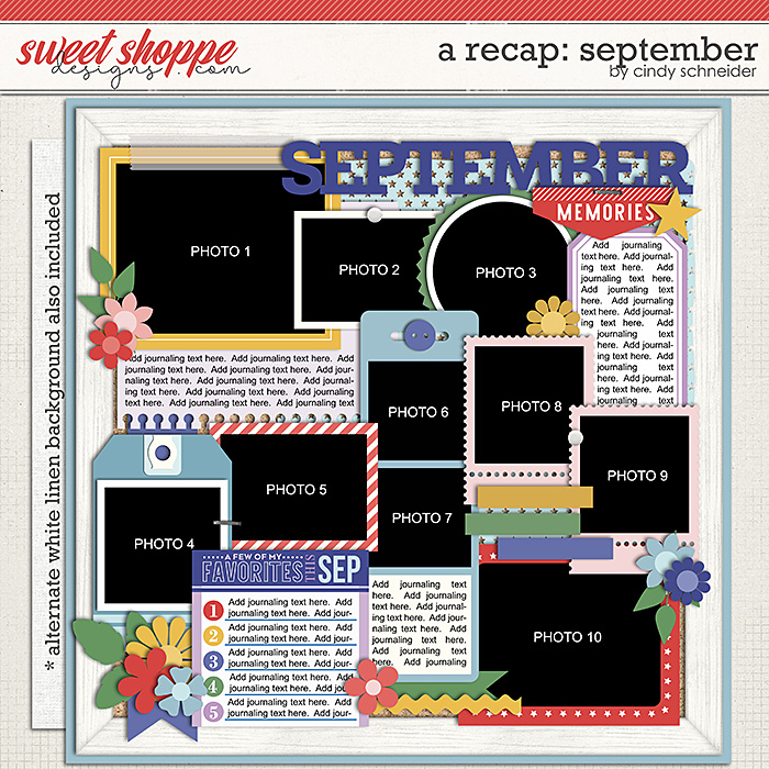 Cindy's Layered Templates - A Recap: September by Cindy Schneider