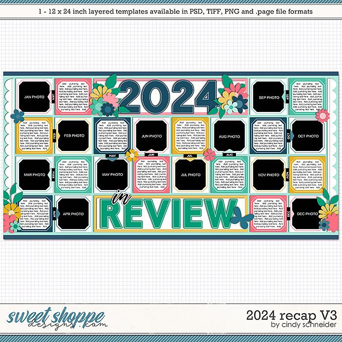 Cindy's Layered Templates - 2024 Recap V.3 by Cindy Schneider