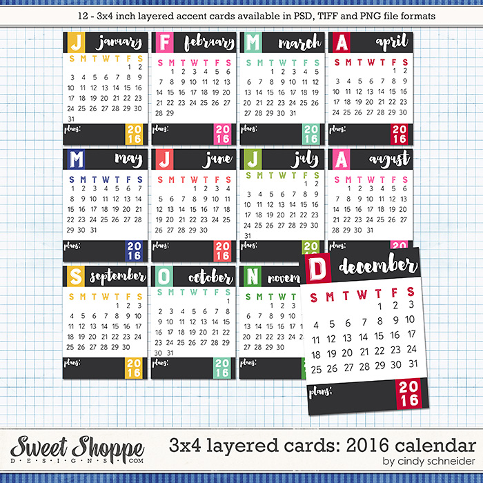 4x6 calendar template