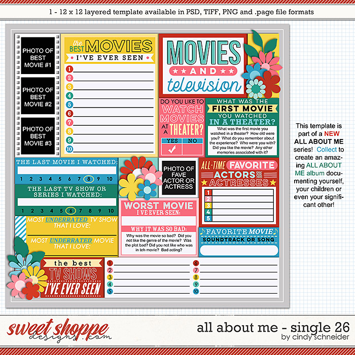 Cindy's Layered Templates - All About Me Single 26 by Cindy Schneider