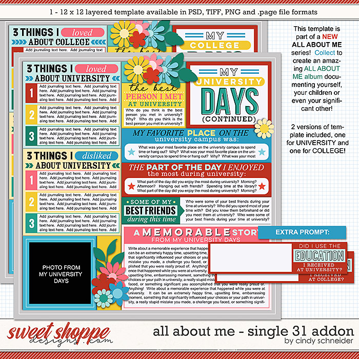 Cindy's Layered Templates - All About Me Single 31 Add-on by Cindy Schneider