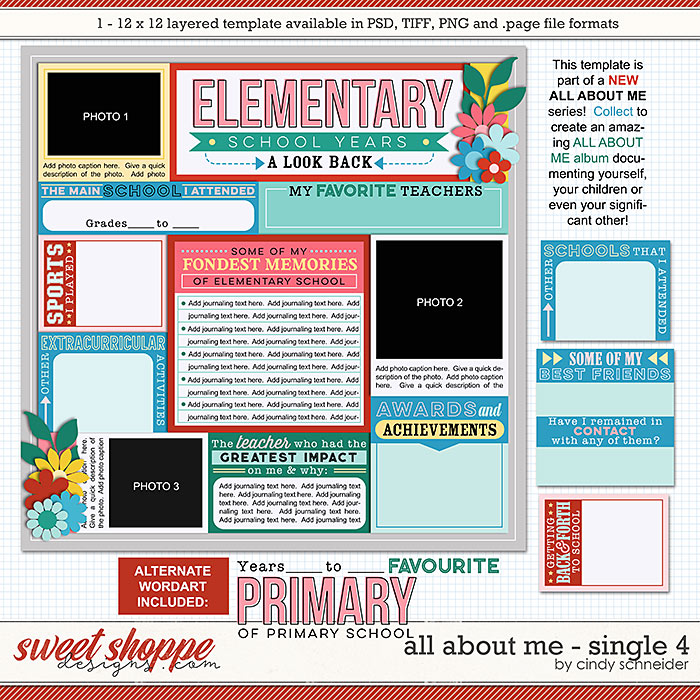 Cindy's Layered Templates - All About Me: Single 4 by Cindy Schneider