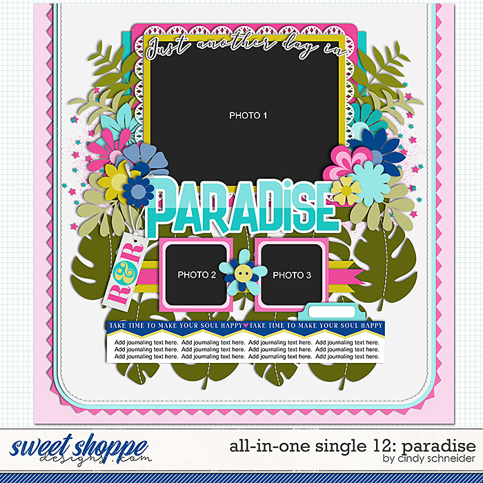 Cindy's Layered Templates - All in One Single 12: Paradise by Cindy Schneider