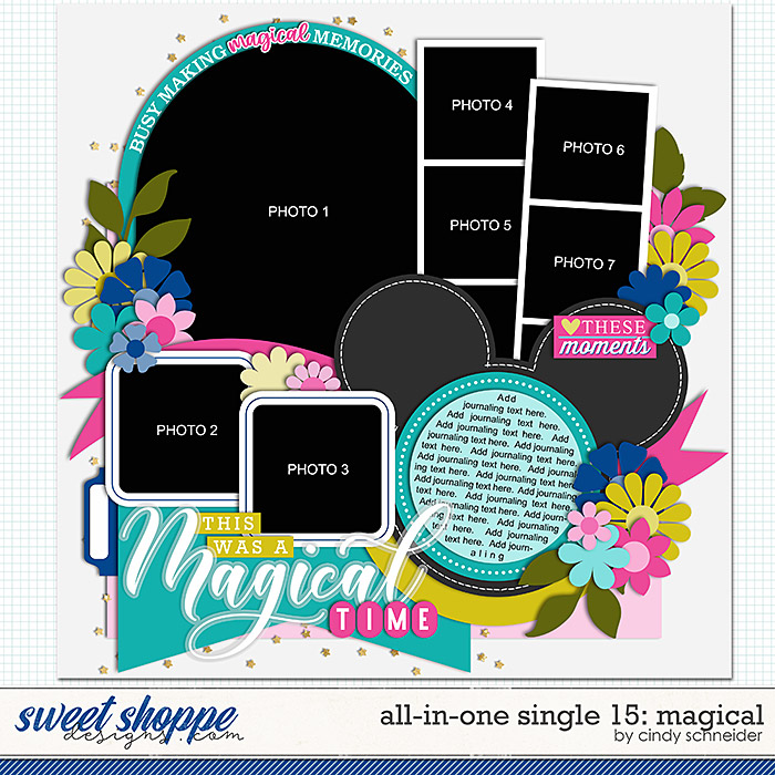Cindy's Layered Templates - All in One Single 15: Magical by Cindy Schneider