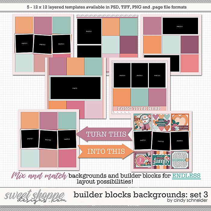 Cindy's Layered Templates - Builder Blocks Backgrounds: Set 3 by Cindy Schneider