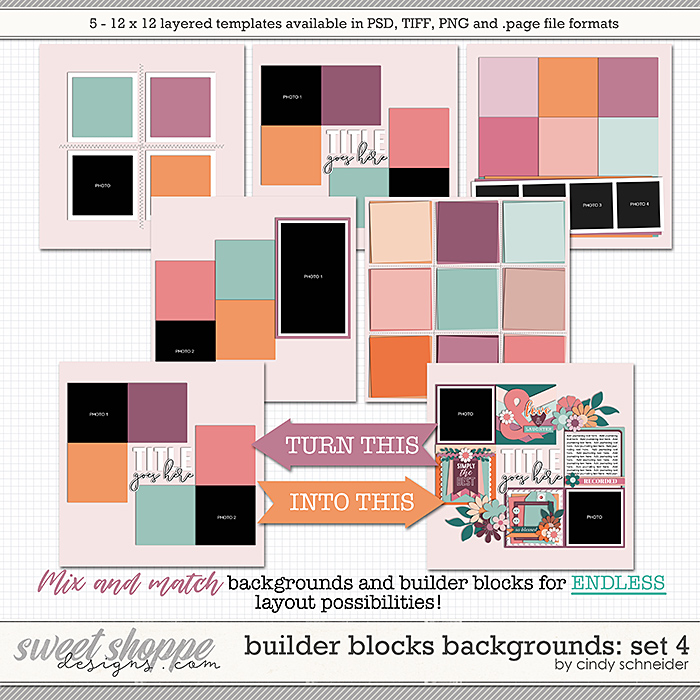 Cindy's Layered Templates - Builder Blocks Backgrounds: Set 4 by Cindy Schneider