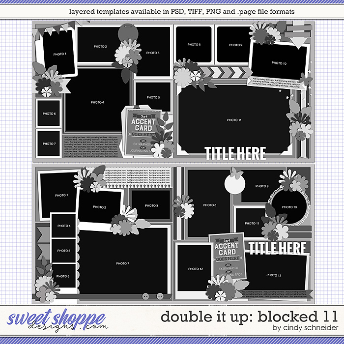 Cindy's Layered Templates - Double It Up: Blocked 11 by Cindy Schneider