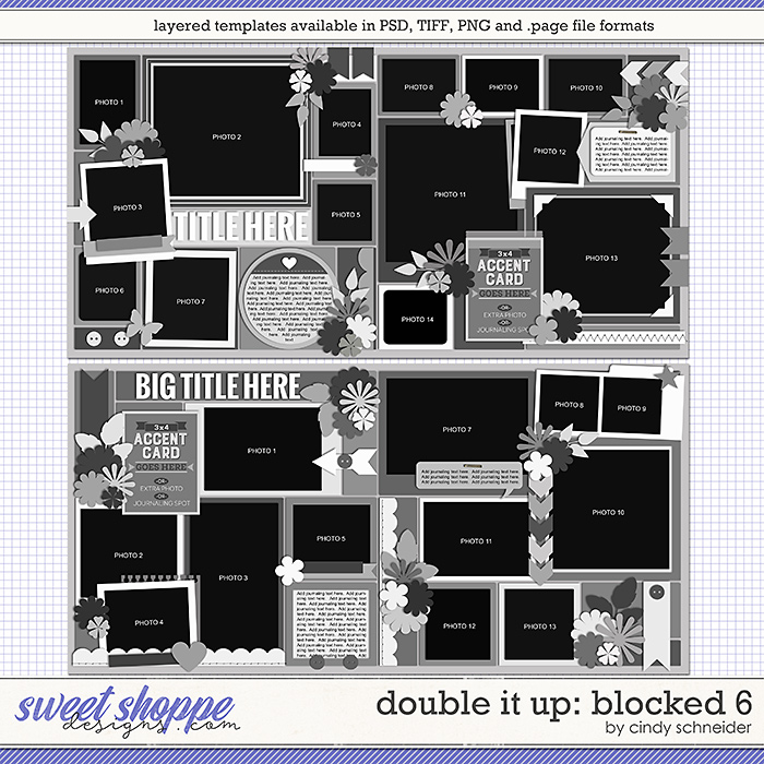 Cindy's Layered Templates - Double It Up: Blocked 6 by Cindy Schneider