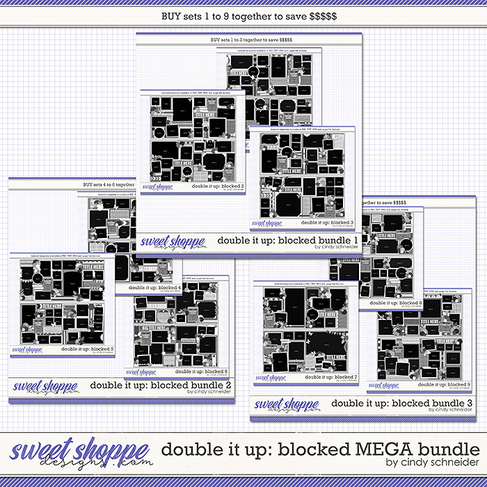 Cindy's Layered Templates - Double It Up: Blocked MEGA Bundle by Cindy Schneider