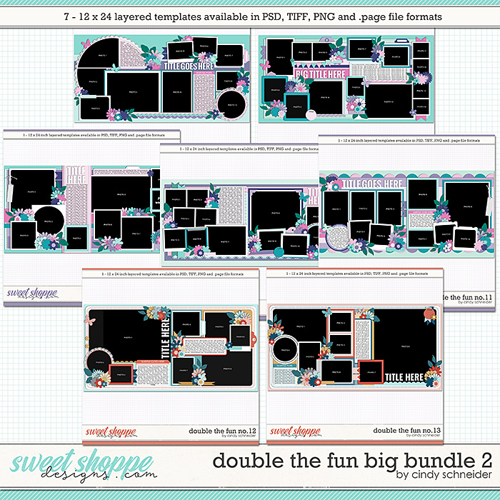 Cindy's Layered Templates - Double the Fun Big Bundle 2 by Cindy Schneider