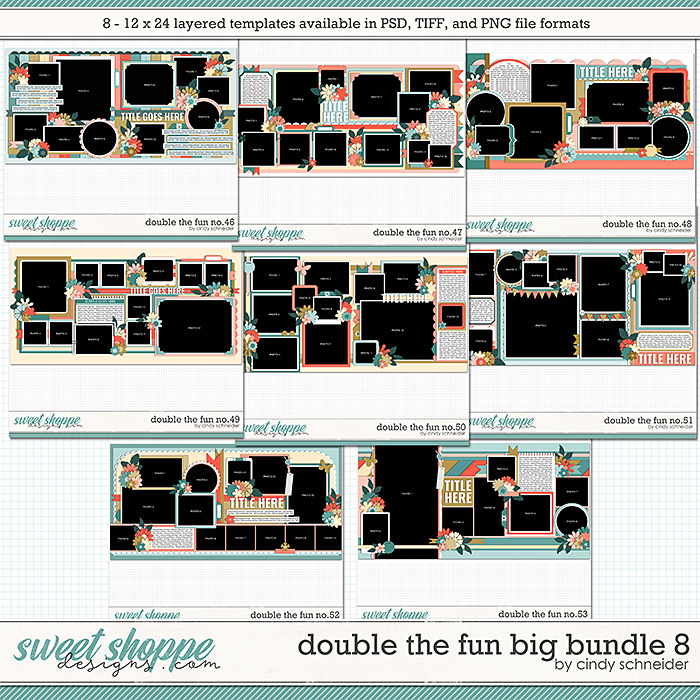 Cindy's Layered Templates - Double the Fun Big Bundle 8 by Cindy Schneider