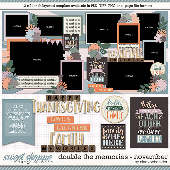 Cindy's Layered Templates - Double the Memories: November by Cindy Schneider