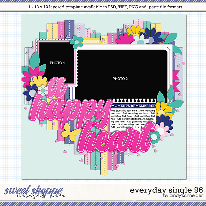 Cindy's Layered Templates - Everyday Single 96 by Cindy Schneider