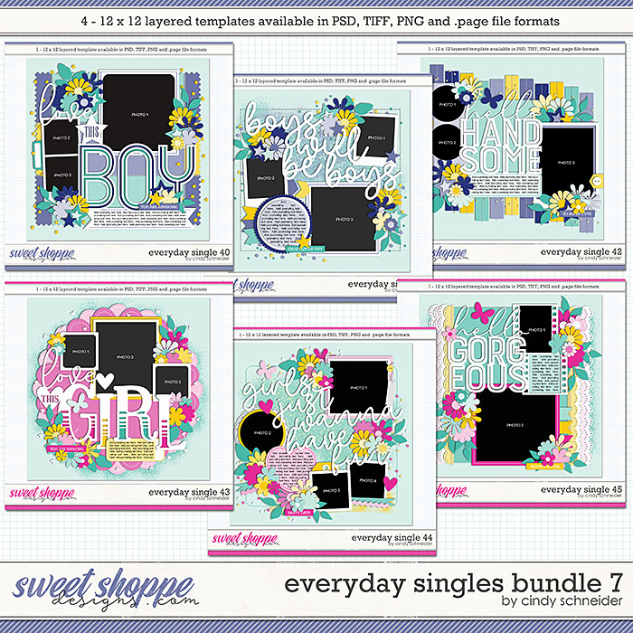 Cindy's Layered Templates - Everyday Singles Bundle 7 by Cindy Schneider