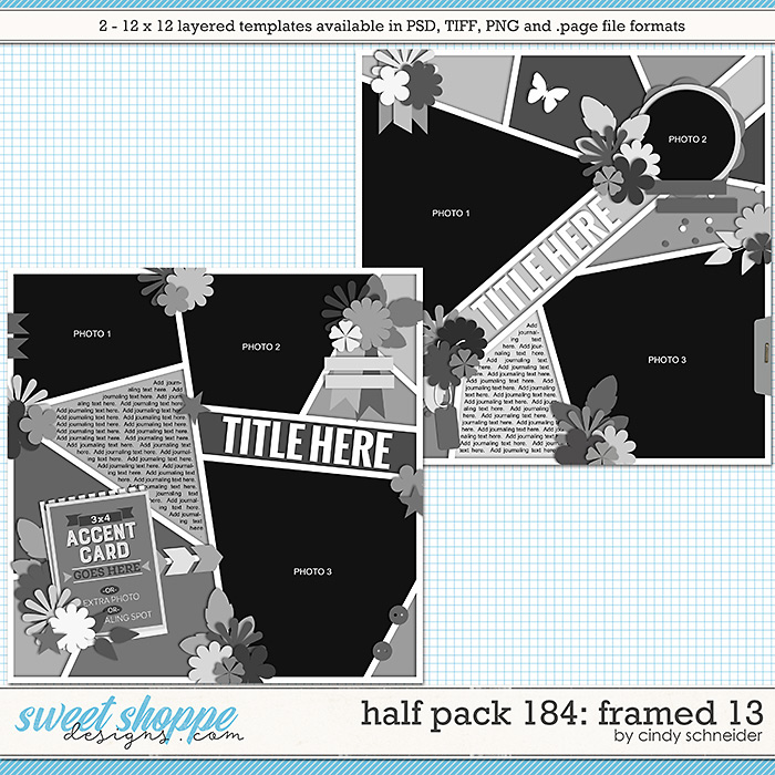 Cindy's Layered Templates - Half Pack 184: Framed 13 by Cindy Schneider