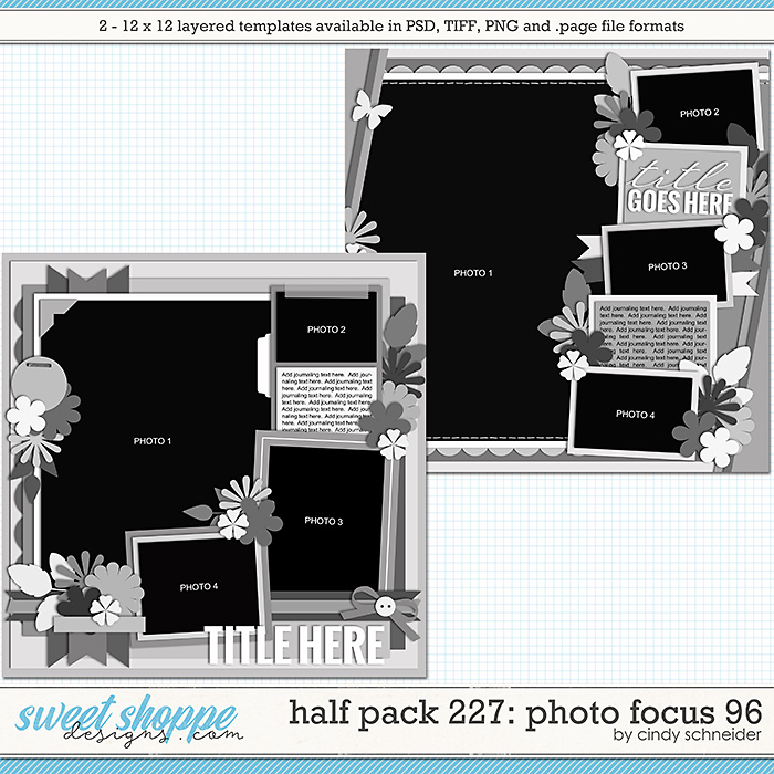 Cindy's Layered Templates - Half Pack 227: Photo Focus 96 by Cindy Schneider